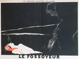 The Gravedigger, Caricature of Edouard Daladier Burying Marianne, from 